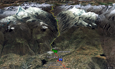 Huaraz - Caraz - Cashapampa - Llamacorral