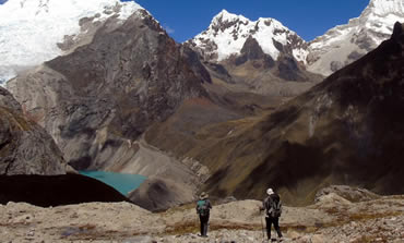 Goind down in the Alpamayo trek