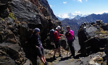 Crossing to Ulta valley, Santa Cruz Ulta trek