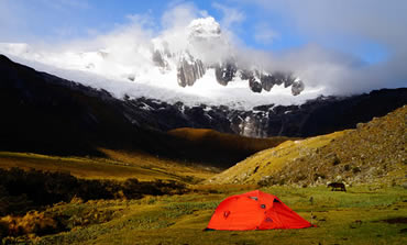 Taullipampa campsite, Santa Cruz Ulta trek