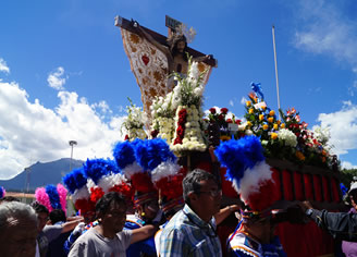 Senor de la Soledad, main Saint of Huaraz city