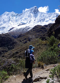 Trekkers in the Cordillera Blanca